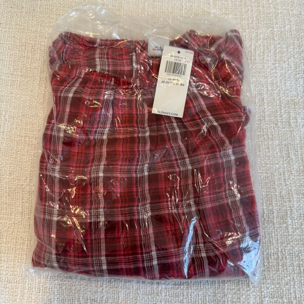 NWT Old Navy Baby Red Plaid Dress
